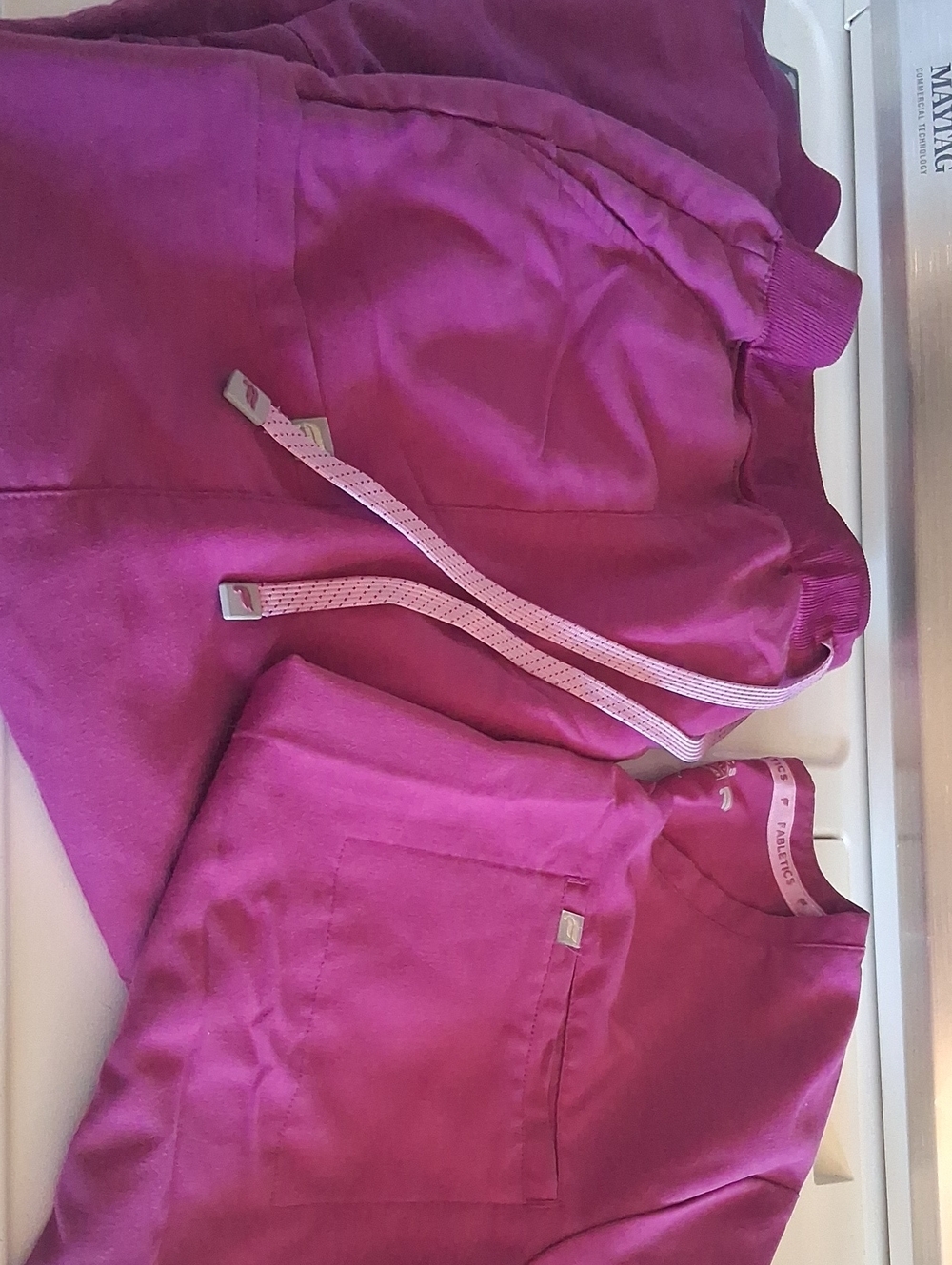 Fabletics Magenta Scrub Set